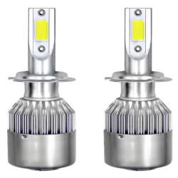 Set 2 becuri Led auto C6 H7 putere 36W 3800LM temperatura 6500K hassa