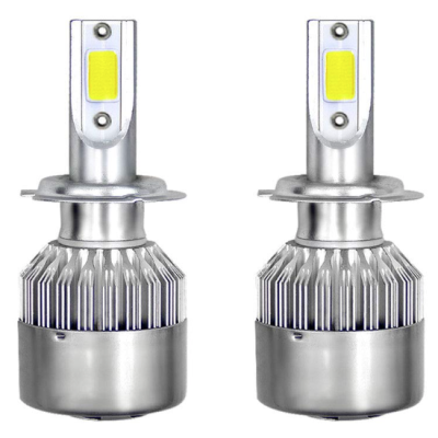 Set 2 becuri Led auto C6 H7 putere 36W 3800LM temperatura 6500K hassa