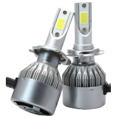 Set 2 becuri Led auto C6 H7 putere 36W 3800LM temperatura 6500K hassa