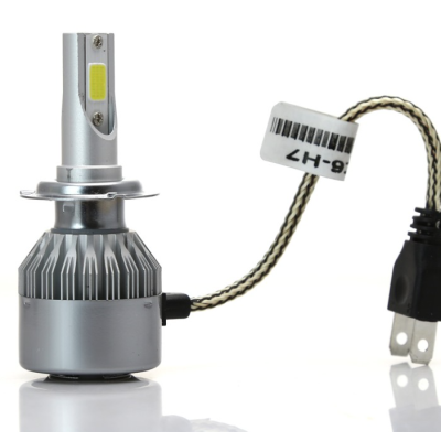 Set 2 becuri Led auto C6 H7 putere 36W 3800LM temperatura 6500K hassa