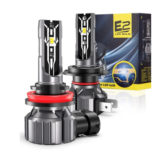 Set 2 Becuri LED auto E2 H7 100W 15000 lumeni