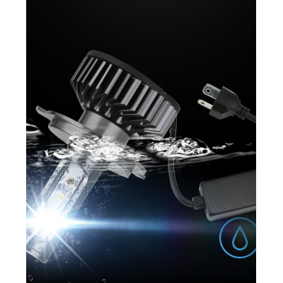 Set 2 becuri LED auto F2 H4 putere 100W temperatura 6000K lumina alba rece XL