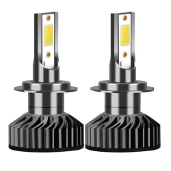 Set 2 becuri LED auto F2 H7 putere 100W temperatura 6000K 12000 lm lumina alba rece XL