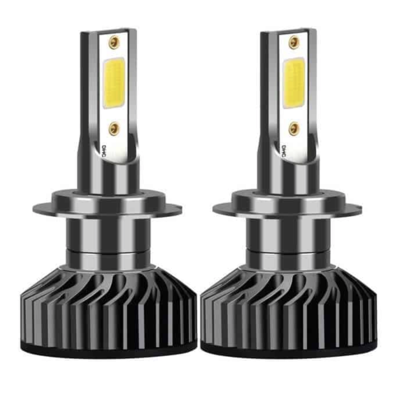 Set 2 becuri LED auto F2 H7 putere 100W temperatura 6000K 12000 lm lumina alba rece XL