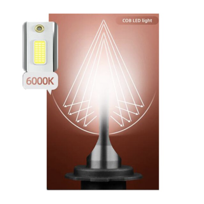 Set 2 becuri LED auto F2 H7 putere 100W temperatura 6000K 12000 lm lumina alba rece XL