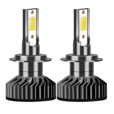 Set 2 becuri LED auto F2 H7 putere 100W temperatura 6000K 12000 lm lumina alba rece XL