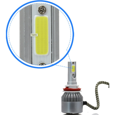 Set 2 becuri Led C6 H11/H8 putere 48W temperatura 6500K