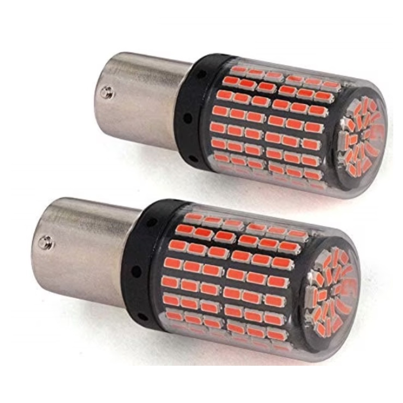 Set 2 Becuri LED Canbus 1156 Pozitie Rosu BA15S P21W 144 LED-uri