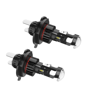 Set 2 becuri led cu lupa pro H4 LED K88 280w 12V 6500k 28000 LM