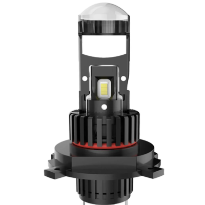 Set 2 becuri led cu lupa pro H4 LED K88 280w 12V 6500k 28000 LM