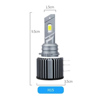 Set 2 becuri LED H15 Canbus 120W 12000LM fara eroare lumina alb rece