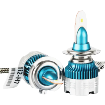 Set 2 becuri LED H1 Lumina Alba temperatura 8000k Ventilatie Automata