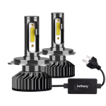 Set 2 becuri LED H4 auto cu doua faze F2 H4 putere 100W