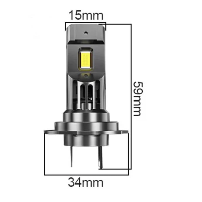 Set 2 becuri led H7 FQ5 lumina alba 6500k 12000 Lumeni cu ventilator RU