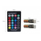 Set 2 Becuri LED RGB Auto Cu Telecomanda soclu T10  cu BILUTE/ 192 / w5w putere 2W