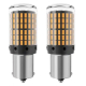Set 2 Becuri LED semnalizare ORANGE soclu Pw 180 grade LED 1156 led 144 SMD PW21