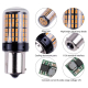 Set 2 Becuri LED semnalizare ORANGE soclu Pw 180 grade LED 1156 led 144 SMD PW21