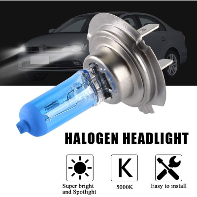 Set 2 becuri Pegasus H7 Skyline Xenon Look auto-tec halogen putere 55W 1500 lumeni temperatura 5000K