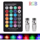 Set 2 becuri T10 LED auto RGB cu telecomanda putere 2W