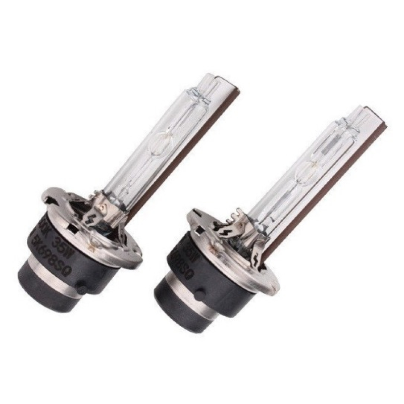 Set 2 becuri Xenon D2S White auto pentru far suport metalic 35W 6000K