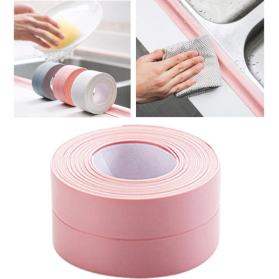 Set 2 Benzi late adezive etansare pentru baie din plastic ROZ 3 M