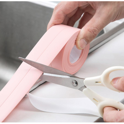 Set 2 Benzi late adezive etansare pentru baie din plastic ROZ 3 M