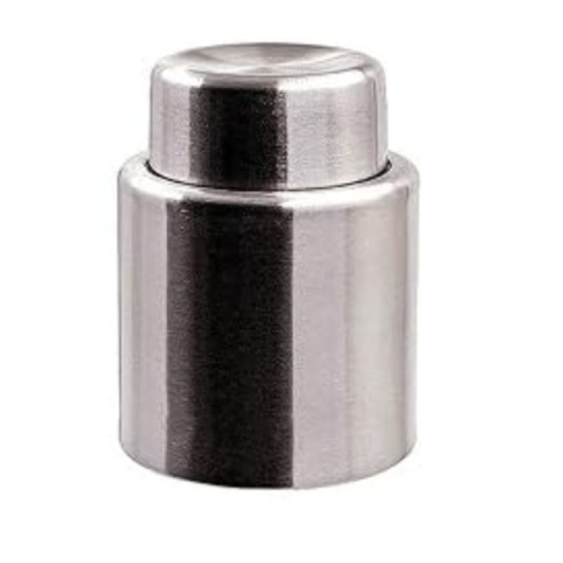 Set 2 bucati DOP cu buton pentru sticla de vin din metal