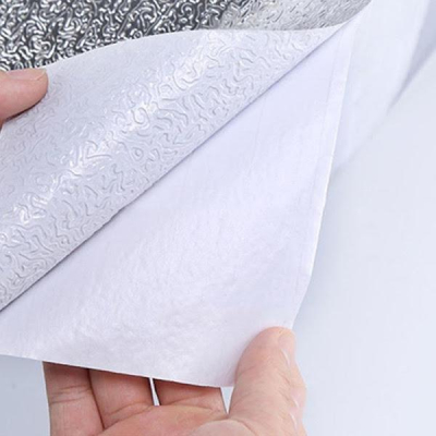 Set 2 Folie Aluminiu Autoadeziva CREPONATA Rezistenta 40x500 cm