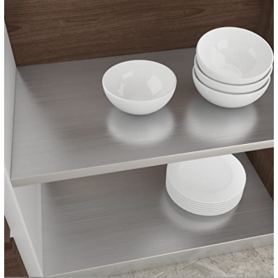 Set 2 Folii ARGINTII autocolante imitatie INOX 60 x 300 cm