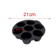 Set 2 Forme din silicon de briose pentru Airfryer cu 7 compartimente NEGRU