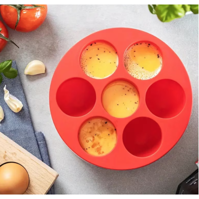 UB Set 2 Forme din silicon de briose pentru Airfryer cu 7 compartimente ROSII