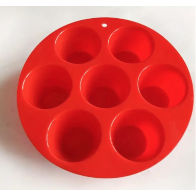 UB Set 2 Forme din silicon de briose pentru Airfryer cu 7 compartimente ROSII
