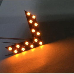 Set 2 Indicatoare semnalizare oglinda tip sageata LED Galben 12V tuning auto