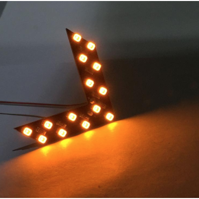 Set 2 Indicatoare semnalizare oglinda tip sageata LED Galben 12V tuning auto