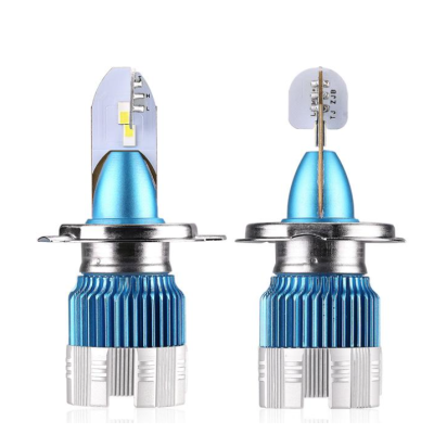 Set 2 lampi H4 LED MI2 auto cu doua faze putere 50W temperatura 6000k