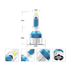 Set 2 Lampi LED AUTO Mi2 H1 6500k 3000 lumeni 50W