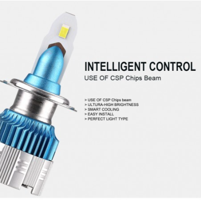 Set 2 Lampi LED AUTO Mi2 H7 temperatura 6000k putere 50W 8000 LM