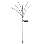 Set 2 Lampi LED decorative de gradina cu 6 bulbi incarcare solara si senzor de miscare cu lumina multicolora 