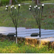 Set 2 Lampi LED decorative de gradina cu 6 bulbi incarcare solara si senzor de miscare cu lumina multicolora
