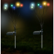 Set 2 Lampi LED decorative de gradina cu 6 bulbi incarcare solara si senzor de miscare cu lumina multicolora