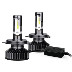 Set 2 Lampi LED V80 H4 auto canbus cu doua faze putere 200W temperatura 6000K