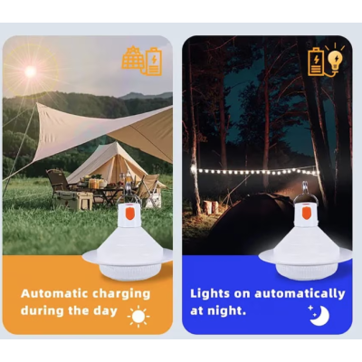 Set 2 lampi solare tip BEC pentru curte terasa camping Solar Charged UFO