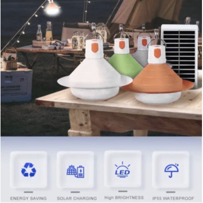 Set 2 lampi solare tip BEC pentru curte terasa camping Solar Charged UFO