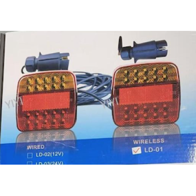 Set 2 lampi spate Led magnetice pentru remorca 12/24V Wireless fara fir