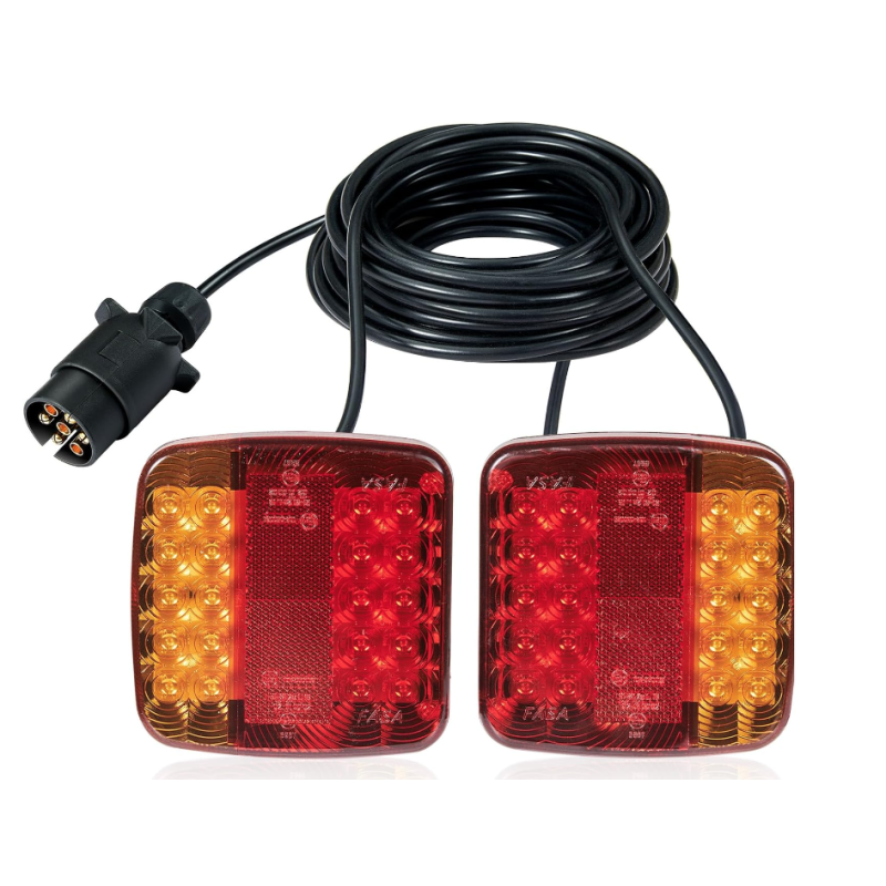 Set 2 lampi spate LED magnetice pentru remorca 12V cu cablu