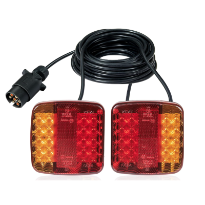 Set 2 lampi spate LED magnetice pentru remorca 12V cu cablu