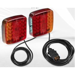 Set 2 lampi spate LED magnetice pentru remorca 12V cu cablu