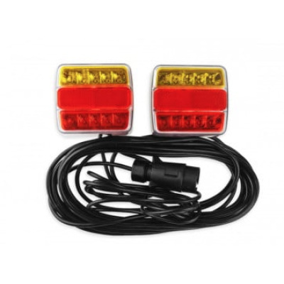 Set 2 lampi spate LED magnetice pentru remorca 12V cu cablu
