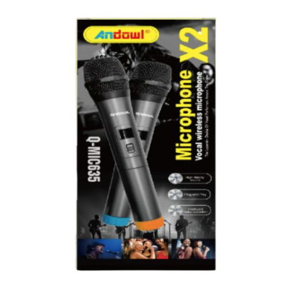 Set 2 microfoane wireless profesionale Andowl x2 Q MIC635