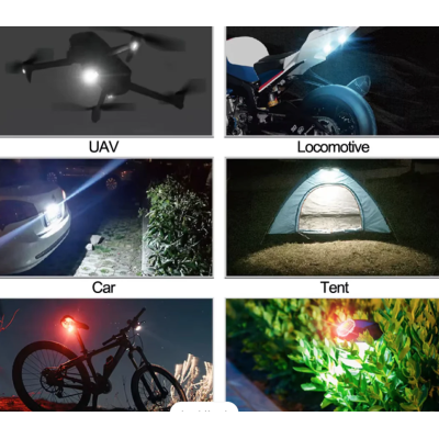 Set 2 mini stroboscope LED Wireless cu magnet acumulator si telecomanda pentru Auto Moto si Biciclete